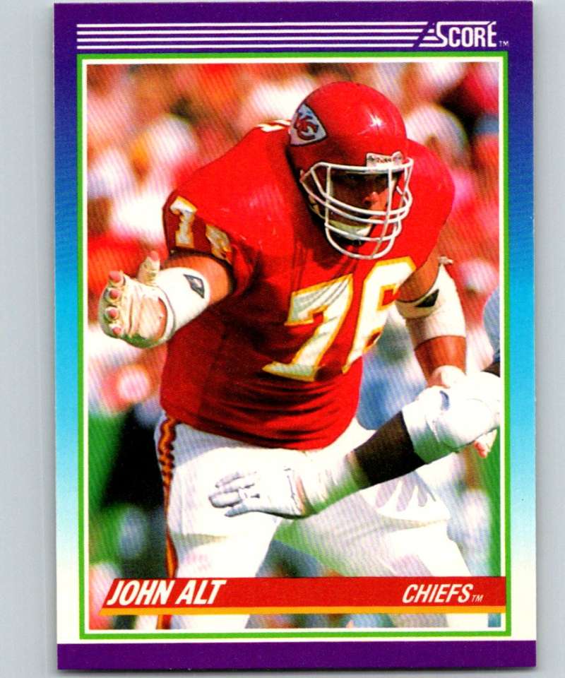 1990 Score #176 John Alt RC Rookie Chiefs NFL Football Image 1