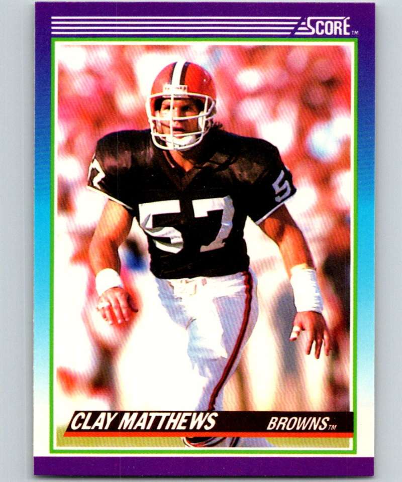 1990 Score #177 Clay Matthews Browns NFL Football Image 1