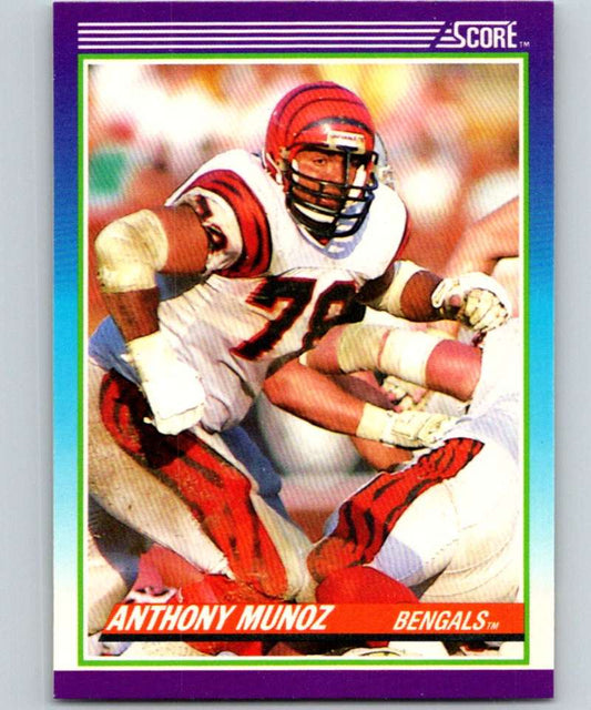 1990 Score #178 Anthony Munoz Bengals NFL Football Image 1