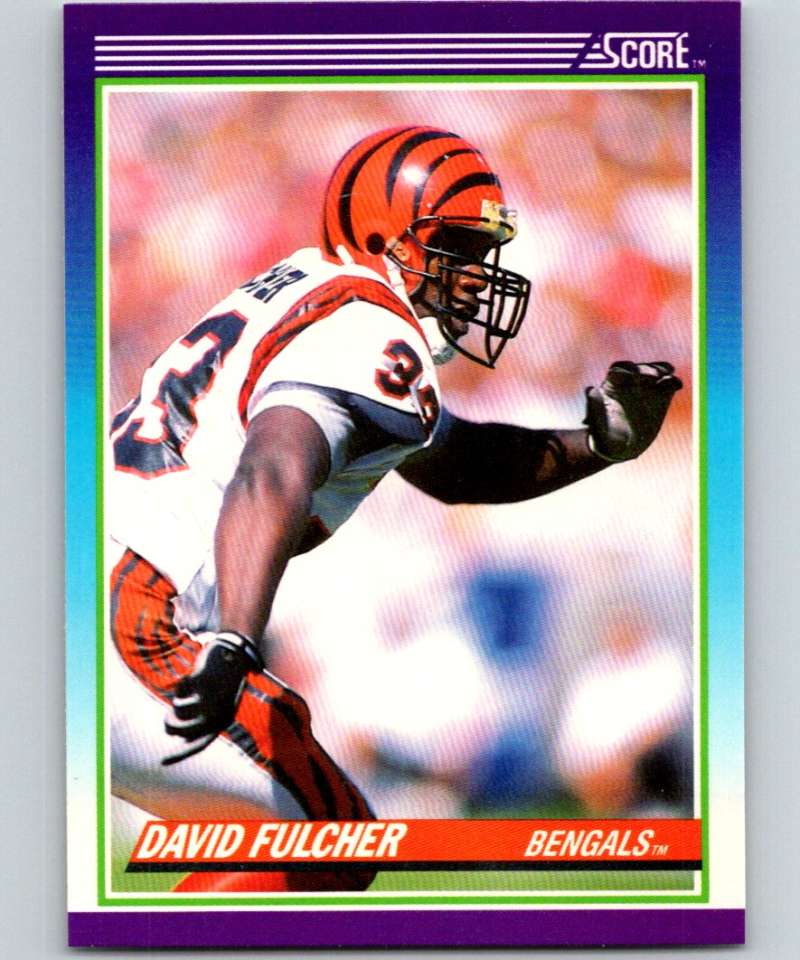 1990 Score #183 David Fulcher Bengals NFL Football Image 1