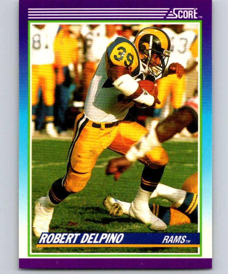1990 Score #184 Robert Delpino LA Rams NFL Football Image 1