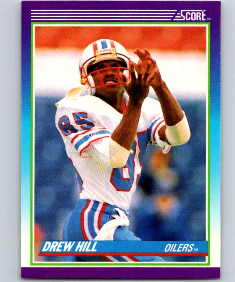 1990 Score #185 Drew Hill Oilers NFL Football Image 1