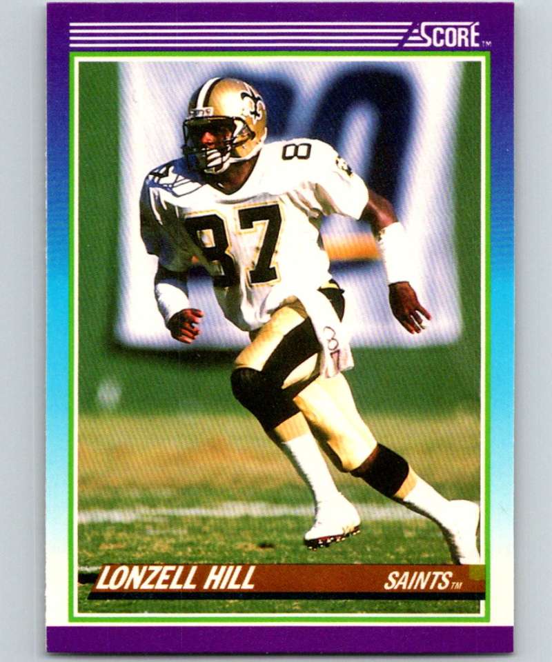 1990 Score #187 Lonzell Hill Saints NFL Football Image 1