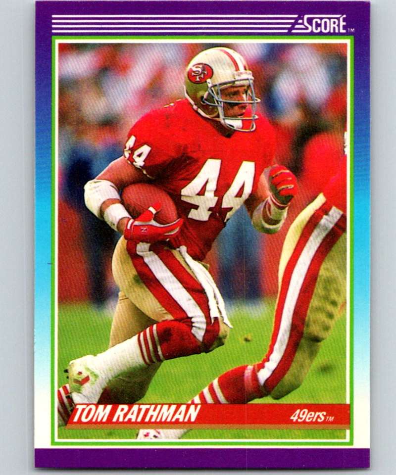 1990 Score #188 Tom Rathman 49ers NFL Football Image 1