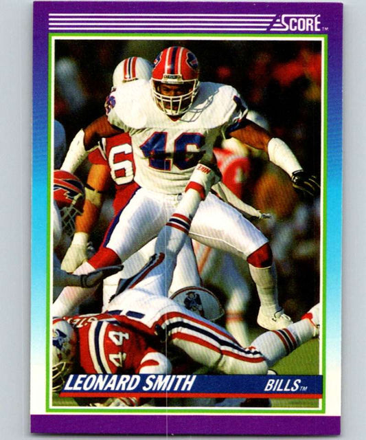 1990 Score #190 Leonard Smith Bills NFL Football Image 1