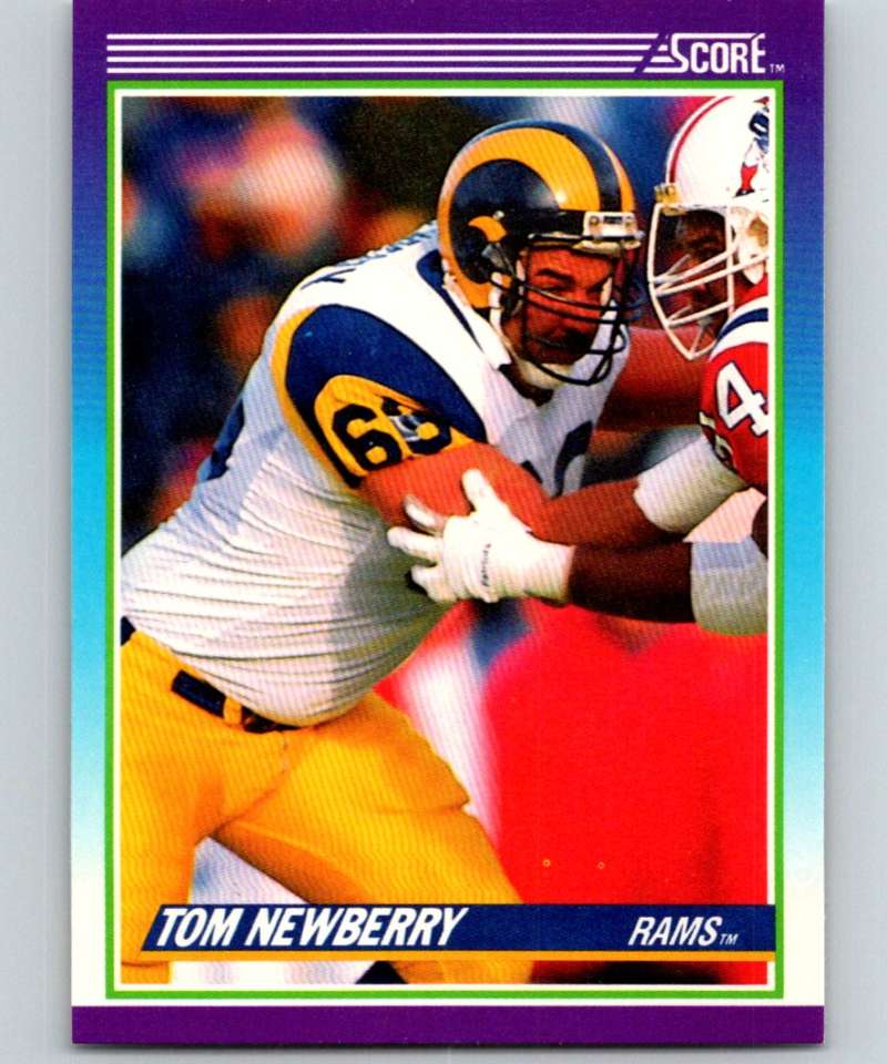 1990 Score #192 Tom Newberry LA Rams NFL Football Image 1