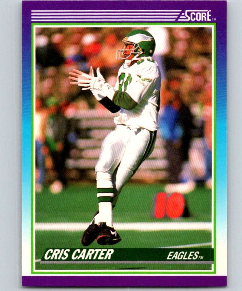 1990 Score #193 Cris Carter Eagles NFL Football Image 1