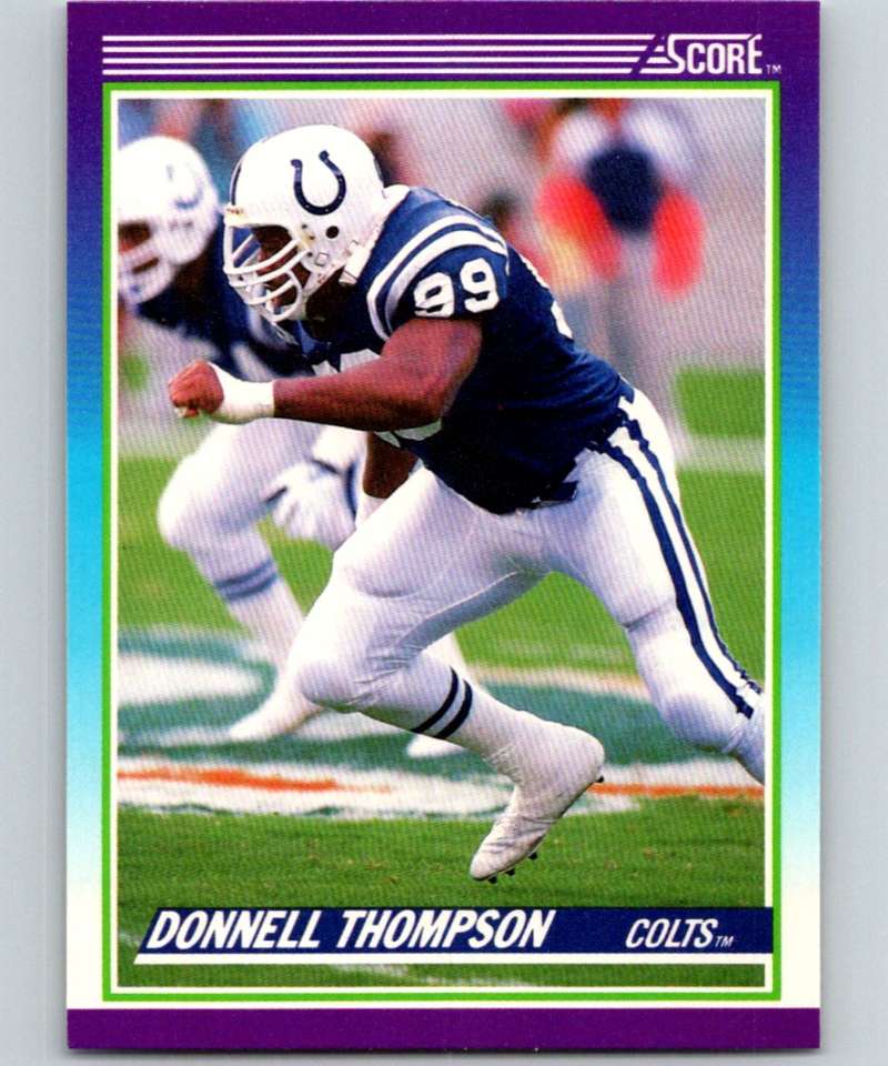 1990 Score #195 Donnell Thompson Colts NFL Football Image 1