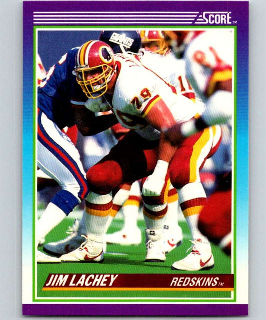 1990 Score #202 Jim Lachey Redskins NFL Football Image 1