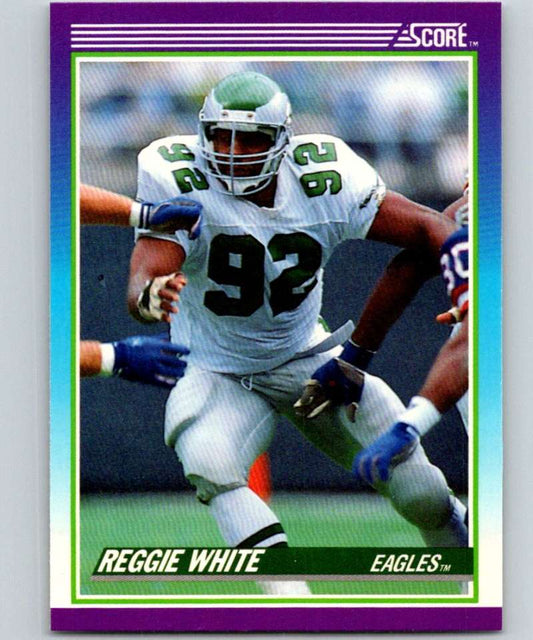 1990 Score #203 Reggie White Eagles NFL Football Image 1