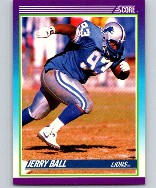 1990 Score #204 Jerry Ball Lions NFL Football Image 1