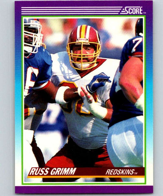 1990 Score #205 Russ Grimm Redskins NFL Football Image 1