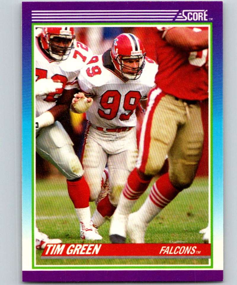 1990 Score #206 Tim Green RC Rookie Falcons NFL Football Image 1