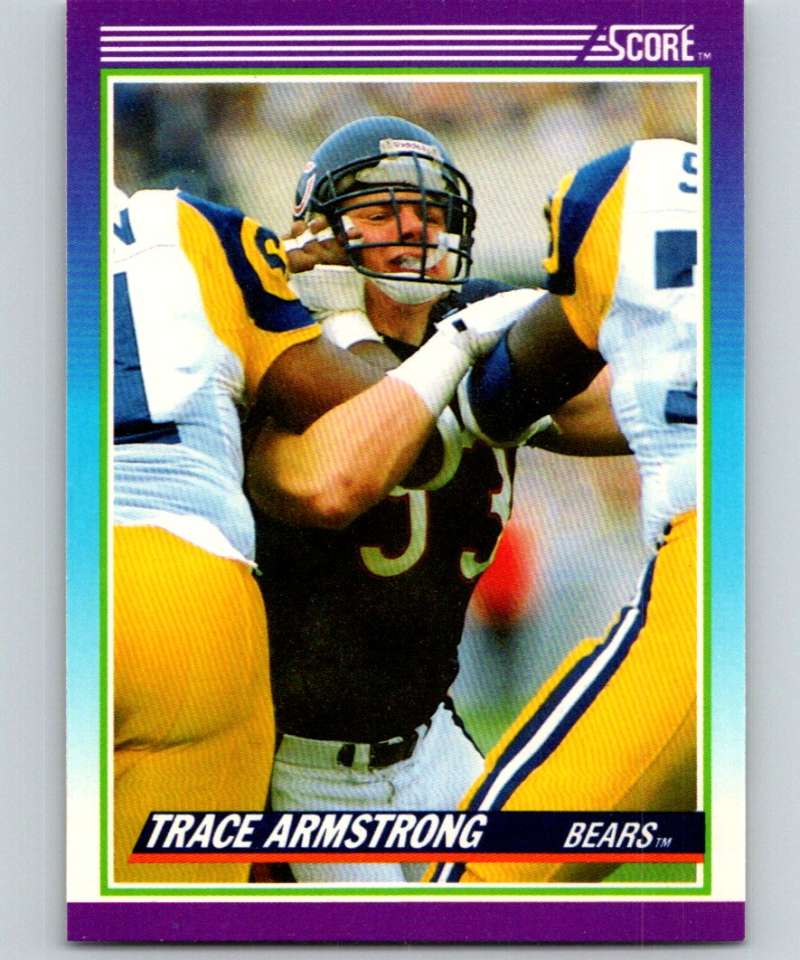 1990 Score #209 Trace Armstrong Bears NFL Football Image 1
