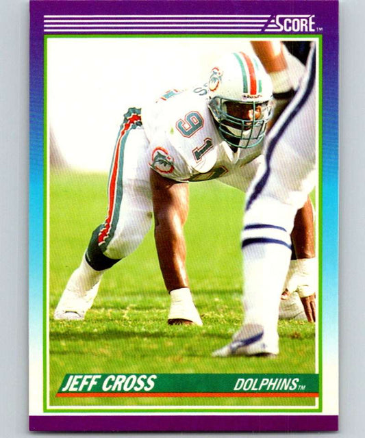 1990 Score #213 Jeff Cross Dolphins NFL Football Image 1