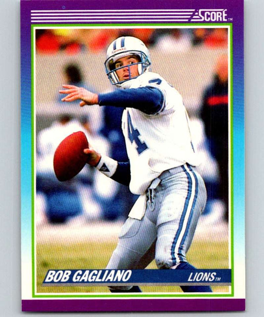 1990 Score #214 Bob Gagliano Lions NFL Football Image 1