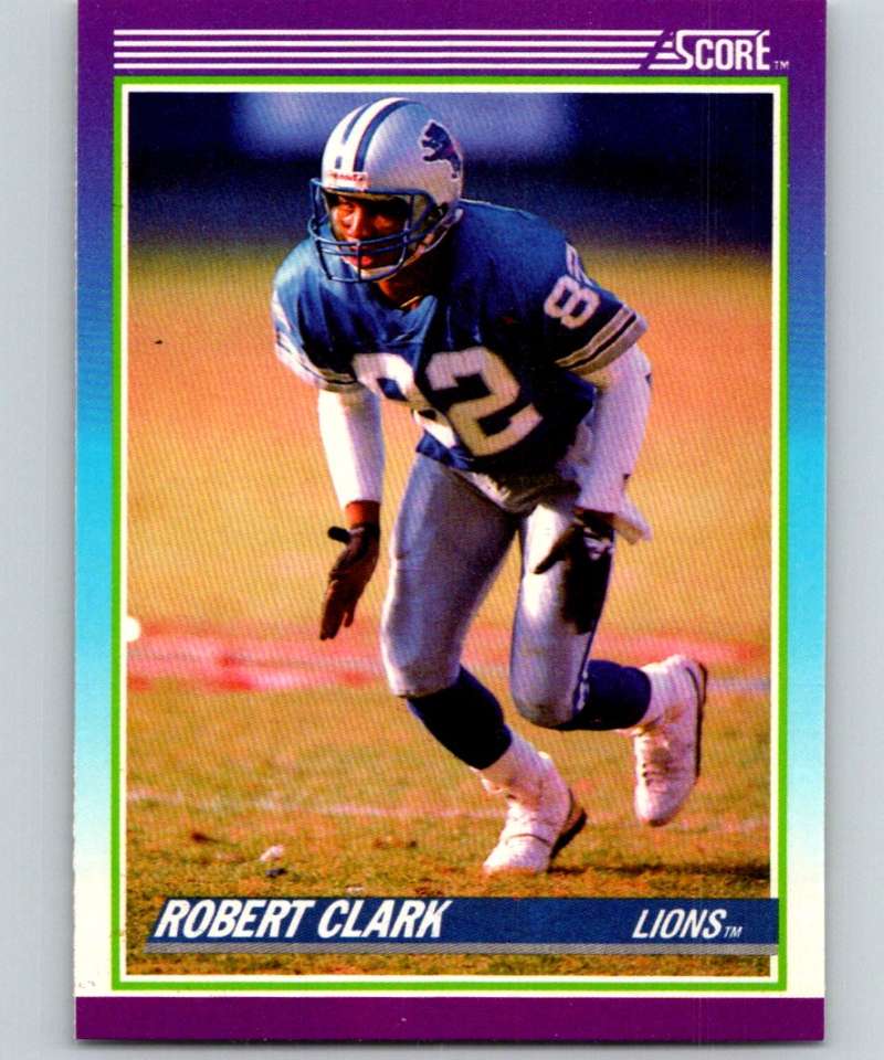 1990 Score #217 Robert Clark RC Rookie Lions NFL Football Image 1