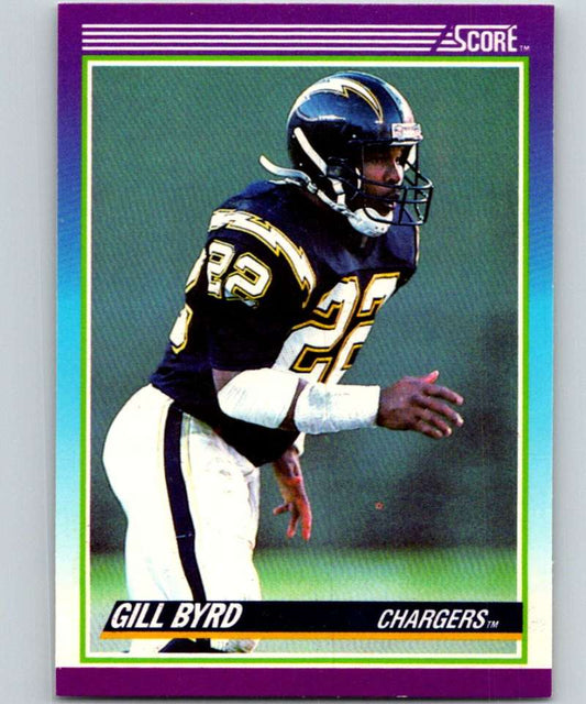 1990 Score #218 Gill Byrd Chargers NFL Football Image 1