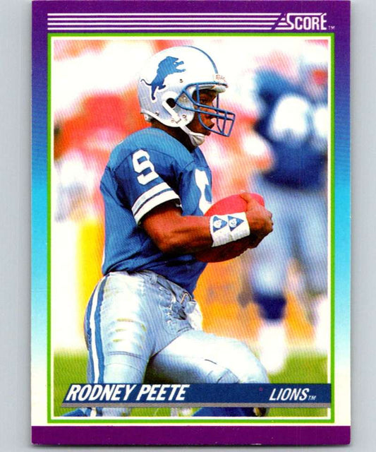 1990 Score #219 Rodney Peete Lions NFL Football Image 1