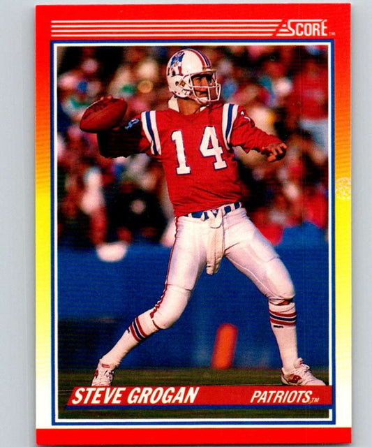 1990 Score #221 Steve Grogan Patriots NFL Football