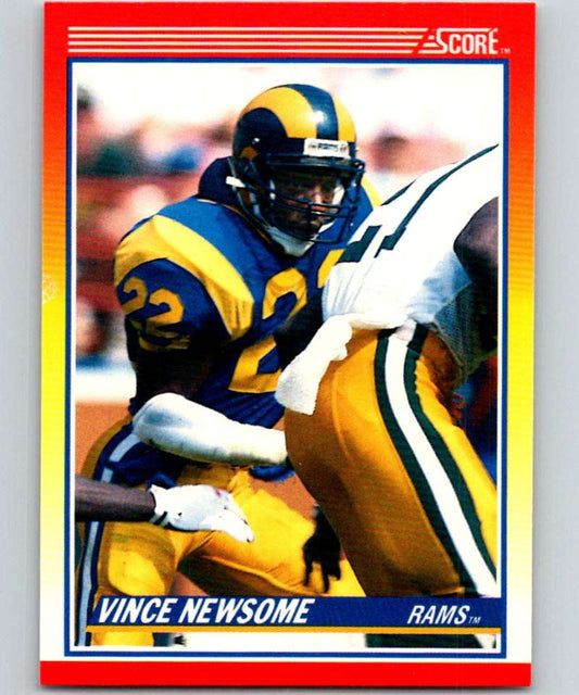 1990 Score #222 Vince Newsome RC Rookie LA Rams NFL Football Image 1