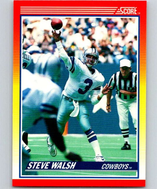 1990 Score #231 Steve Walsh Cowboys NFL Football Image 1