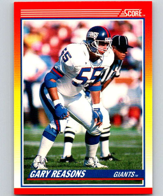 1990 Score #236 Gary Reasons NY Giants NFL Football Image 1