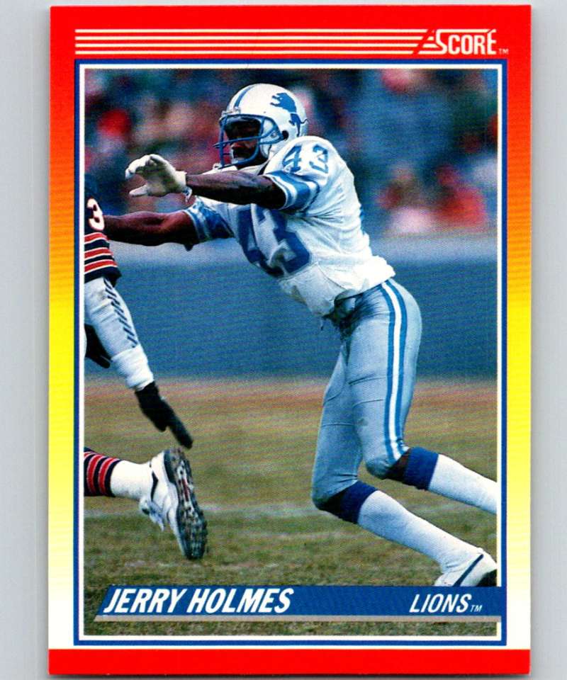 1990 Score #242 Jerry Holmes RC Rookie Lions NFL Football Image 1