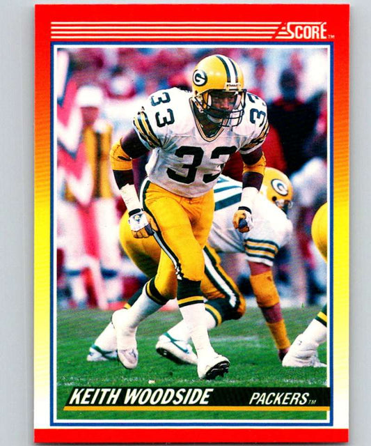 1990 Score #257 Keith Woodside Packers NFL Football Image 1