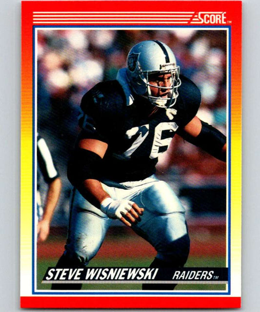 1990 Score #263 Steve Wisniewski LA Raiders NFL Football Image 1