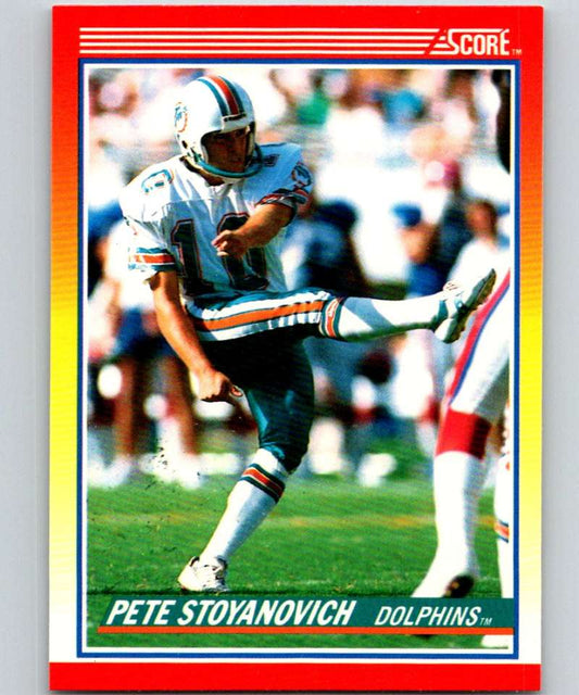 1990 Score #272 Pete Stoyanovich Dolphins NFL Football Image 1