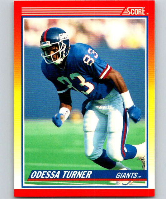 1990 Score #273 Odessa Turner RC Rookie NY Giants NFL Football Image 1