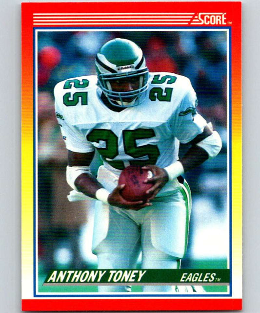 1990 Score #274 Anthony Toney Eagles NFL Football Image 1