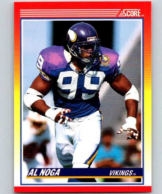 1990 Score #278 Al Noga Vikings NFL Football Image 1