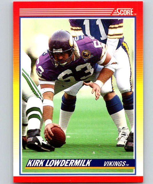 1990 Score #281 Kirk Lowdermilk Vikings NFL Football Image 1
