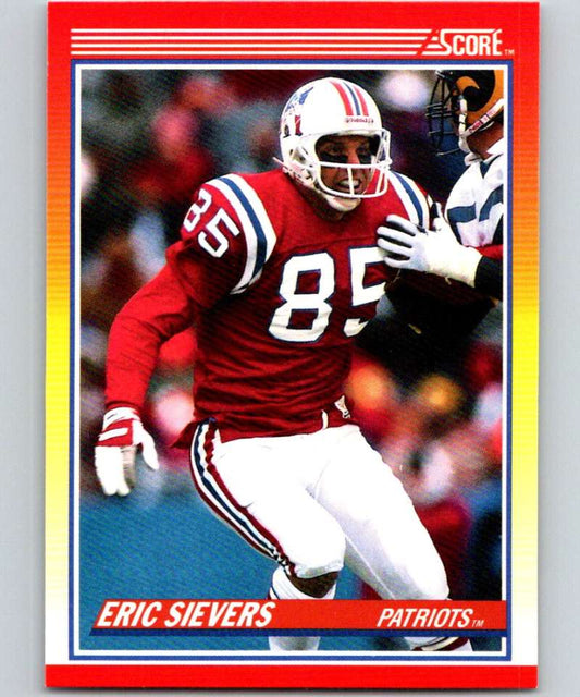 1990 Score #283 Eric Sievers RC Rookie Patriots NFL Football Image 1