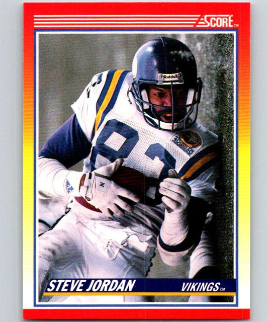 1990 Score #284 Steve Jordan Vikings NFL Football Image 1