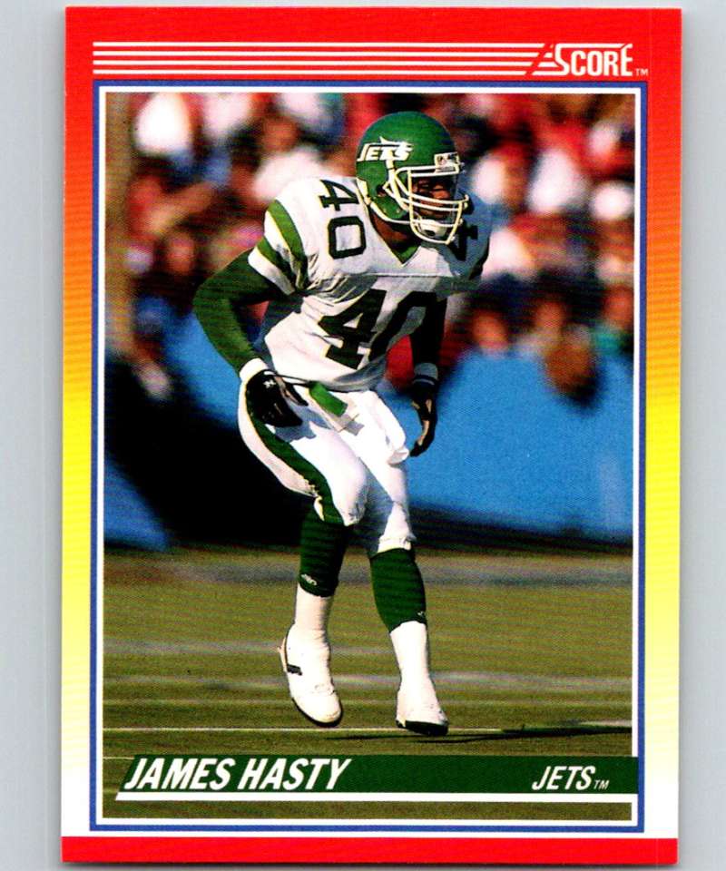 1990 Score #288 James Hasty NY Jets NFL Football Image 1