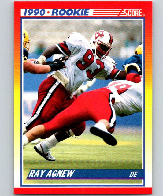 1990 Score #293 Ray Agnew RC Rookie NFL Football Image 1