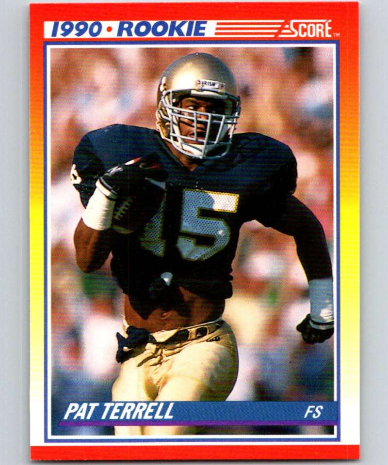 1990 Score #301 Pat Terrell RC Rookie NFL Football Image 1
