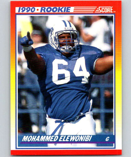 1990 Score #303 Mohammed Elewonibi RC Rookie NFL Football