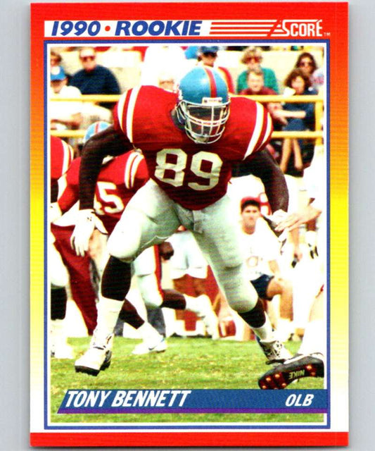 1990 Score #304 Tony Bennett RC Rookie NFL Football Image 1