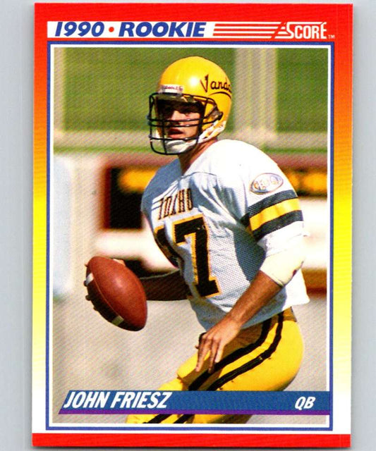 1990 Score #309 John Friesz RC Rookie NFL Football Image 1
