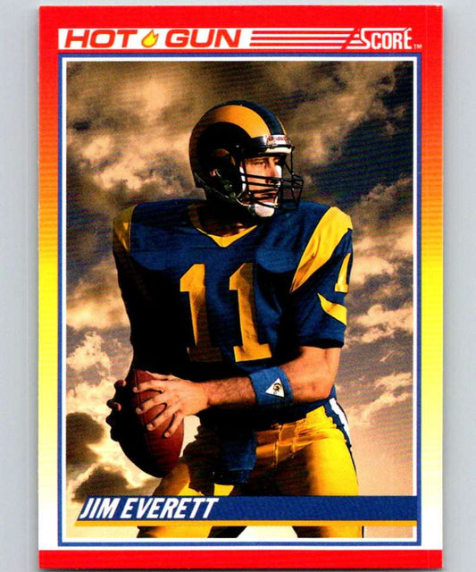 1990 Score #312 Jim Everett LA Rams NFL Football Image 1