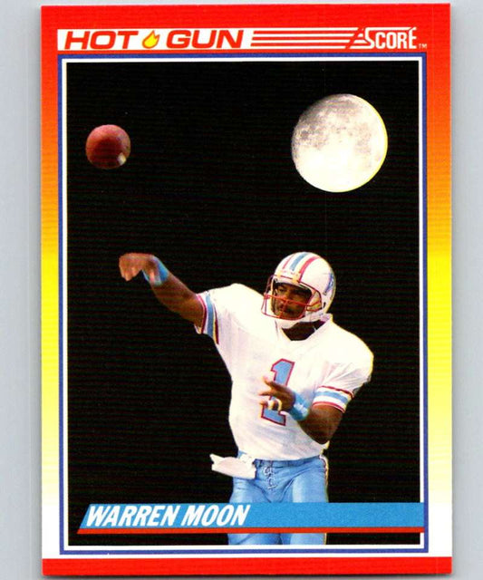 1990 Score #317 Warren Moon Oilers NFL Football