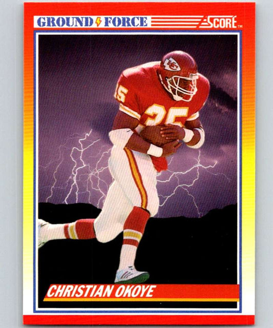 1990 Score #321 Christian Okoye Chiefs NFL Football