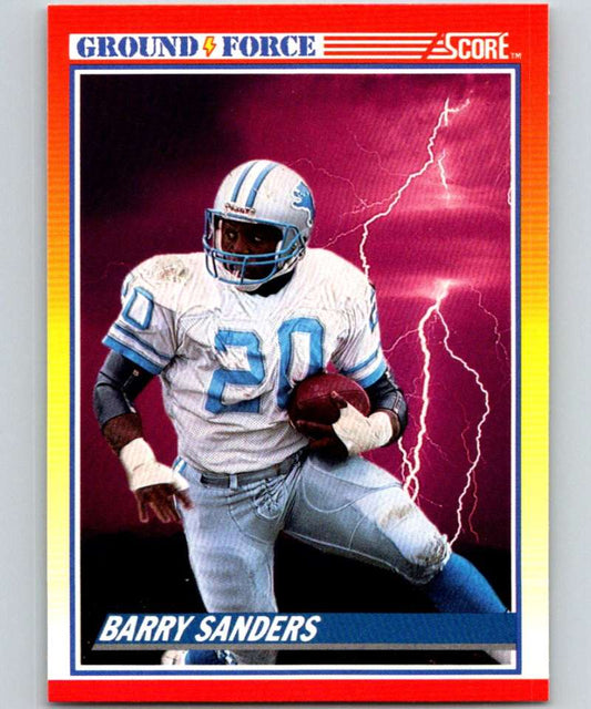 1990 Score #325 Barry Sanders Lions NFL Football Image 1