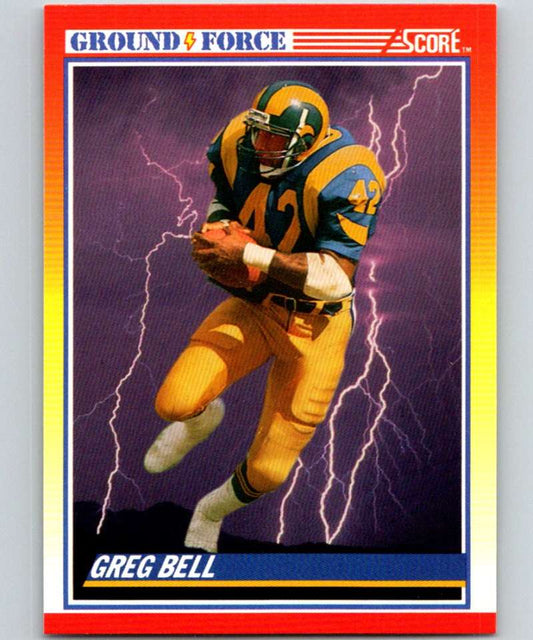 1990 Score #328 Greg Bell LA Rams NFL Football Image 1