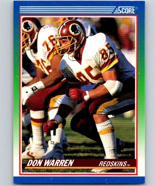 1990 Score #331 Don Warren Redskins NFL Football Image 1