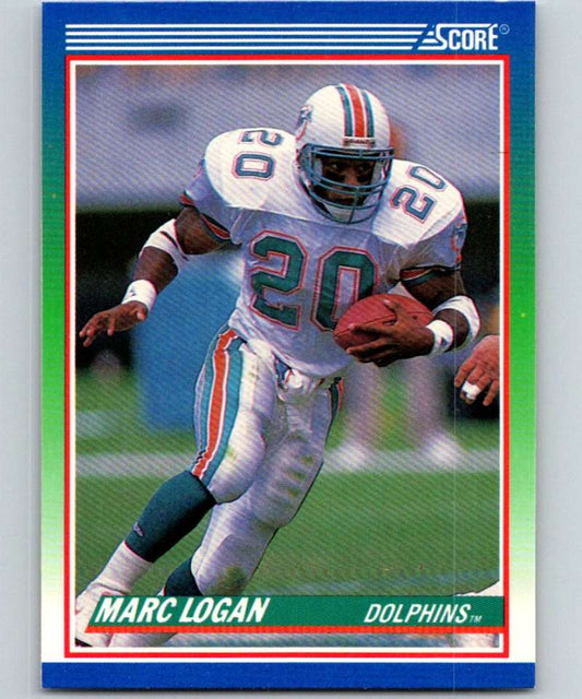 1990 Score #336 Marc Logan Dolphins NFL Football Image 1